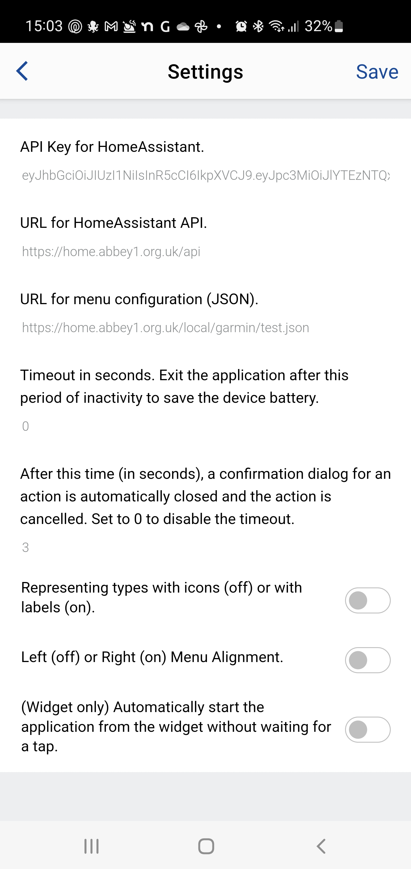 Application Settings