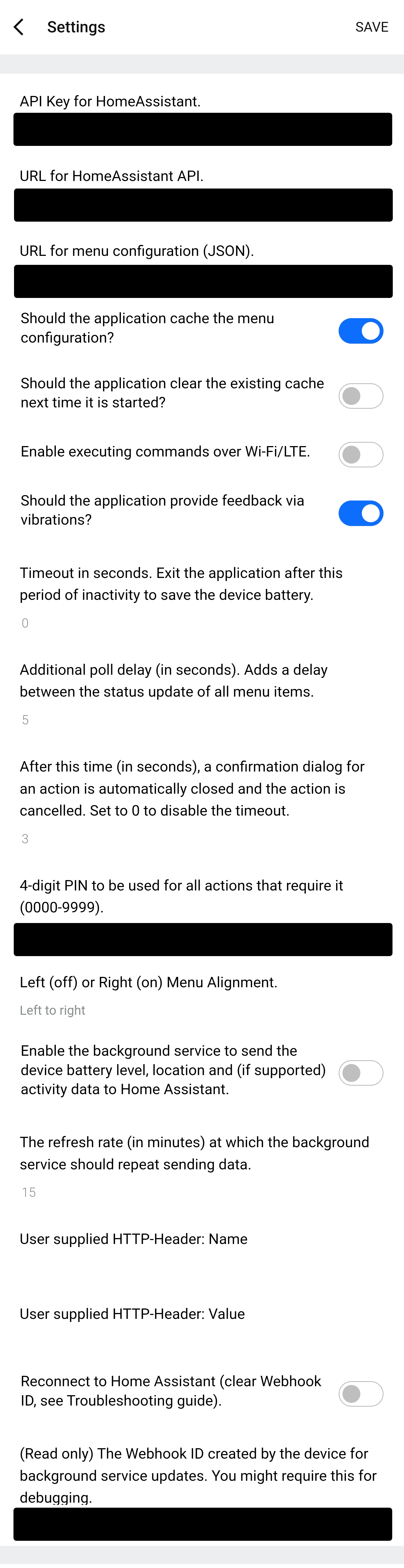Application Settings