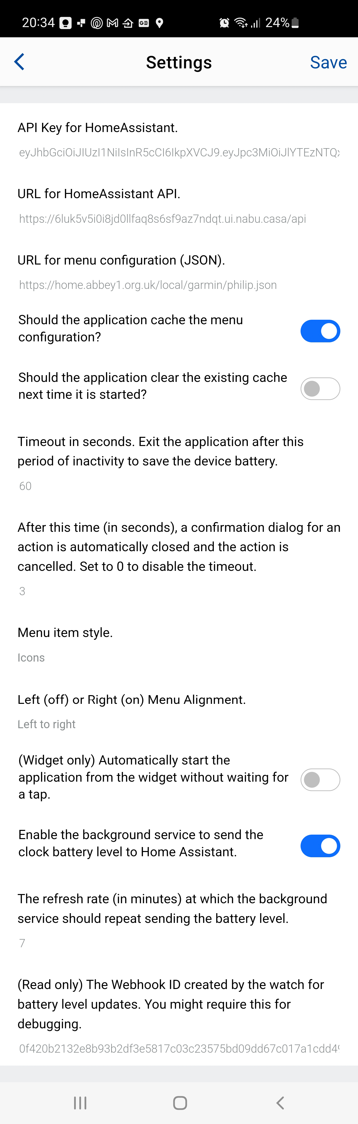 Application Settings