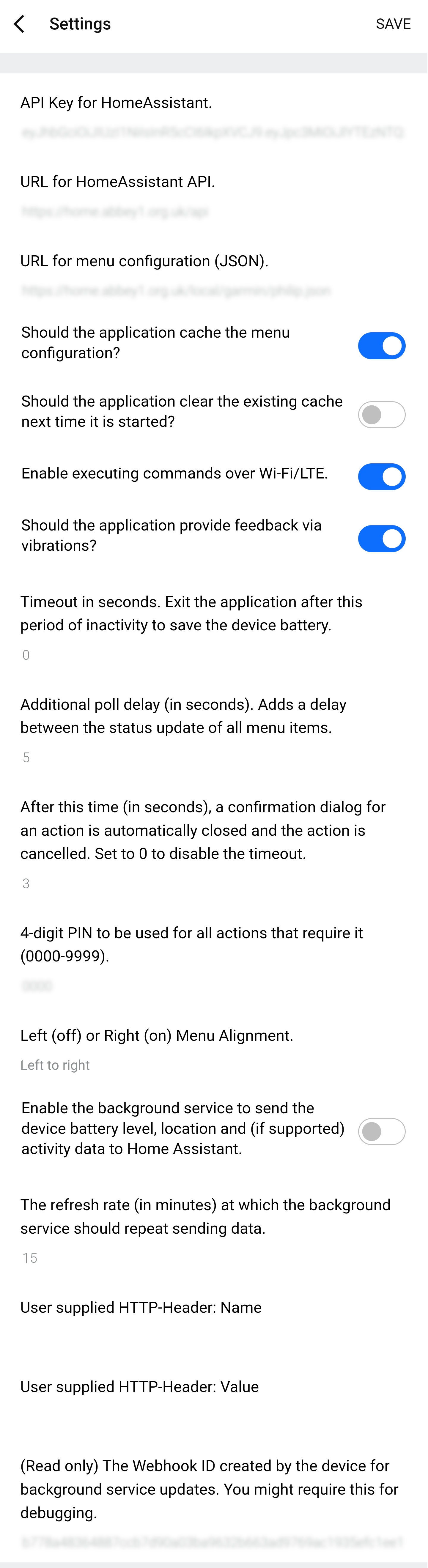 Application Settings