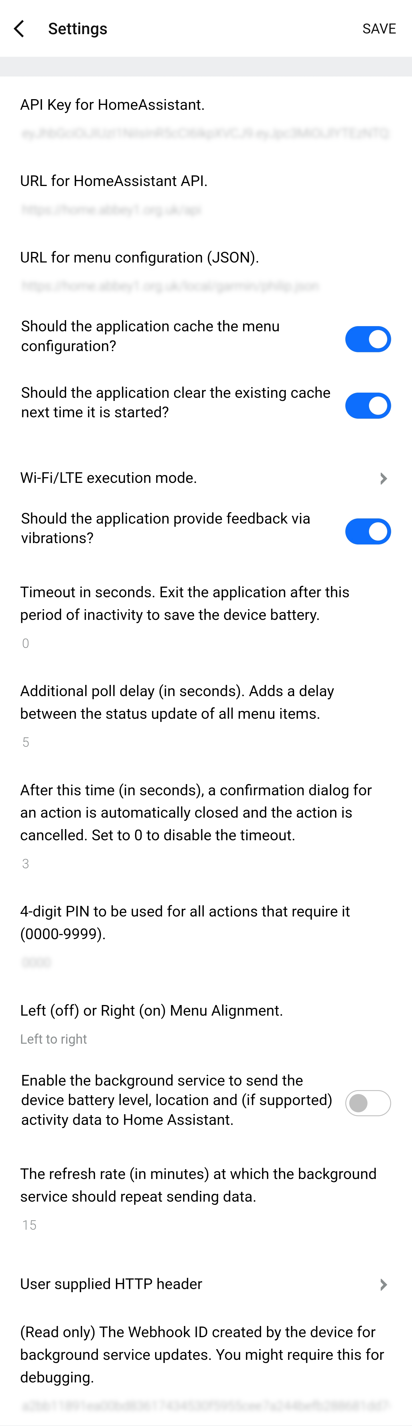 Application Settings