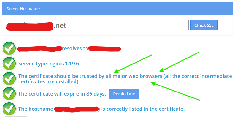 Full Chain Certificate