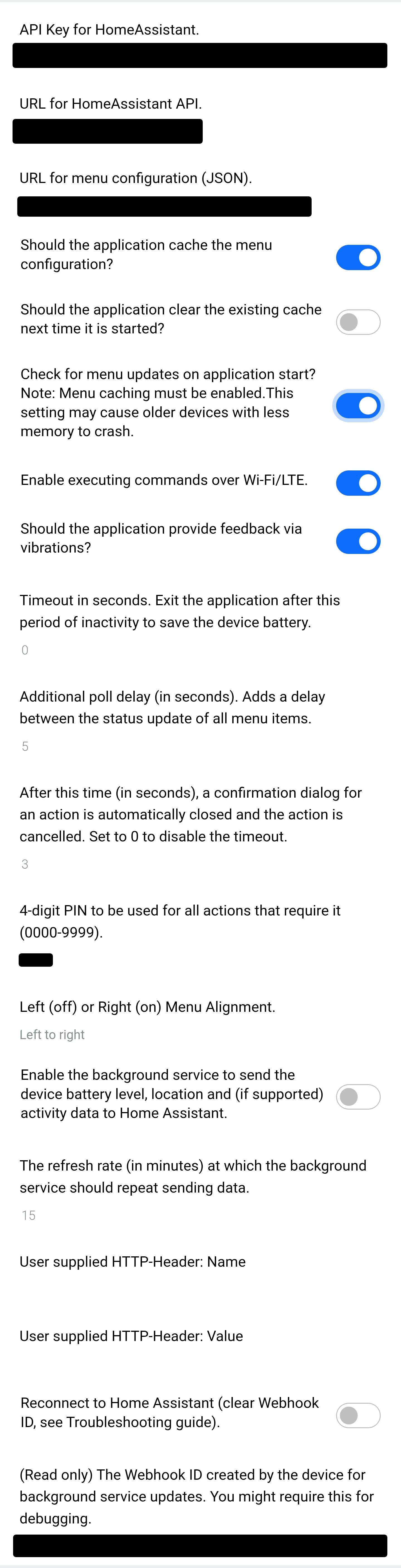 Application Settings