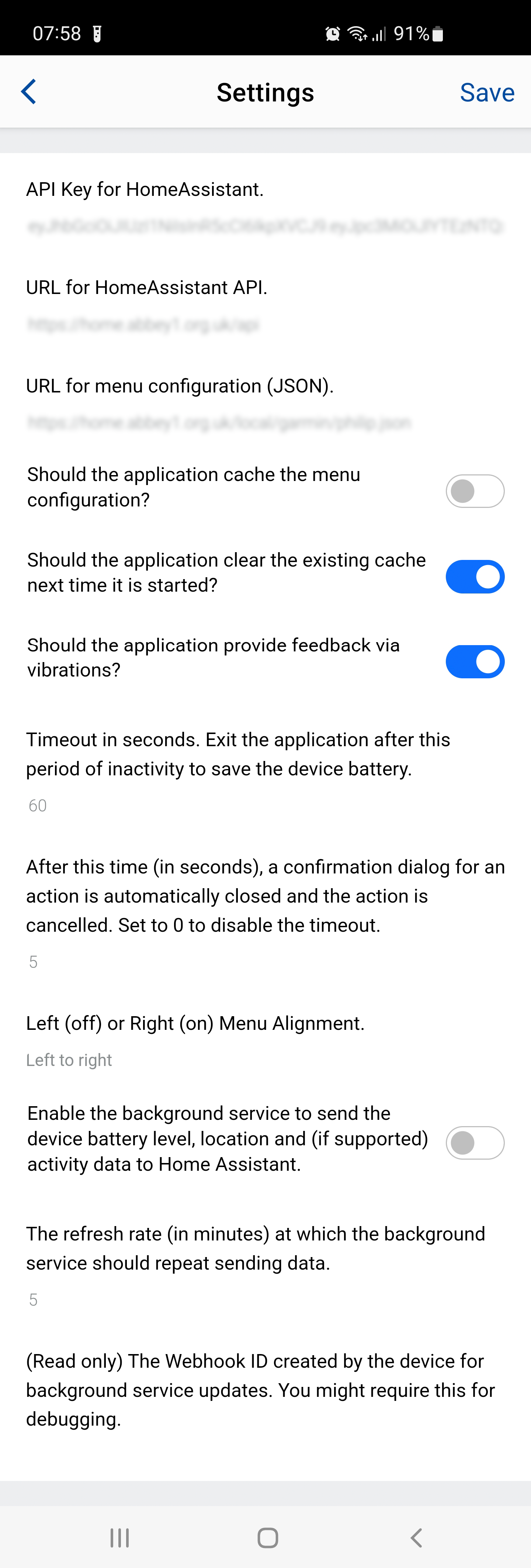 Application Settings