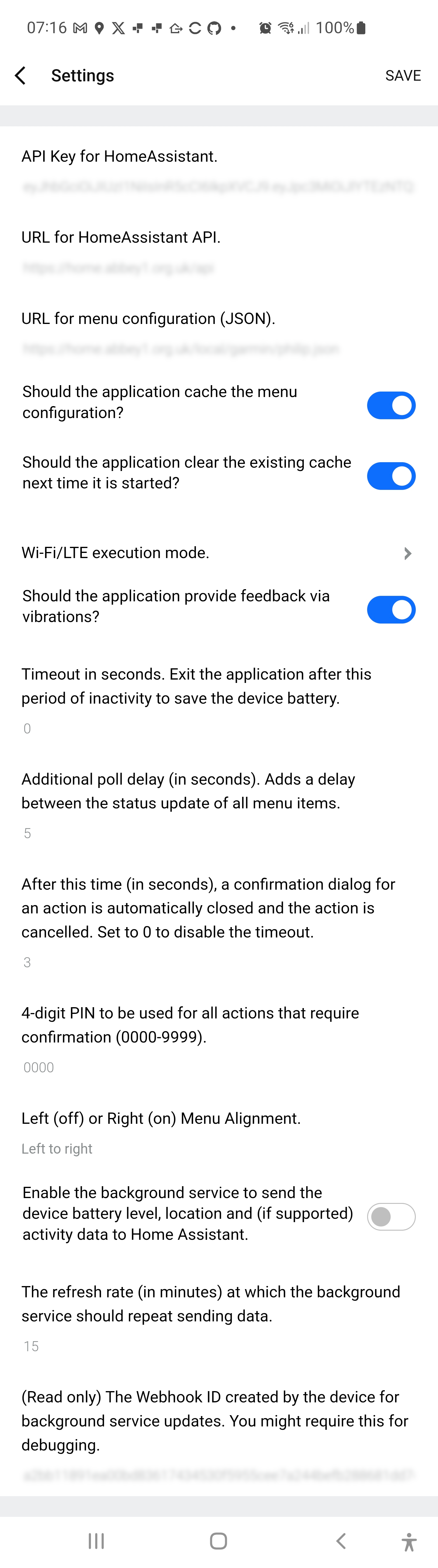 Application Settings